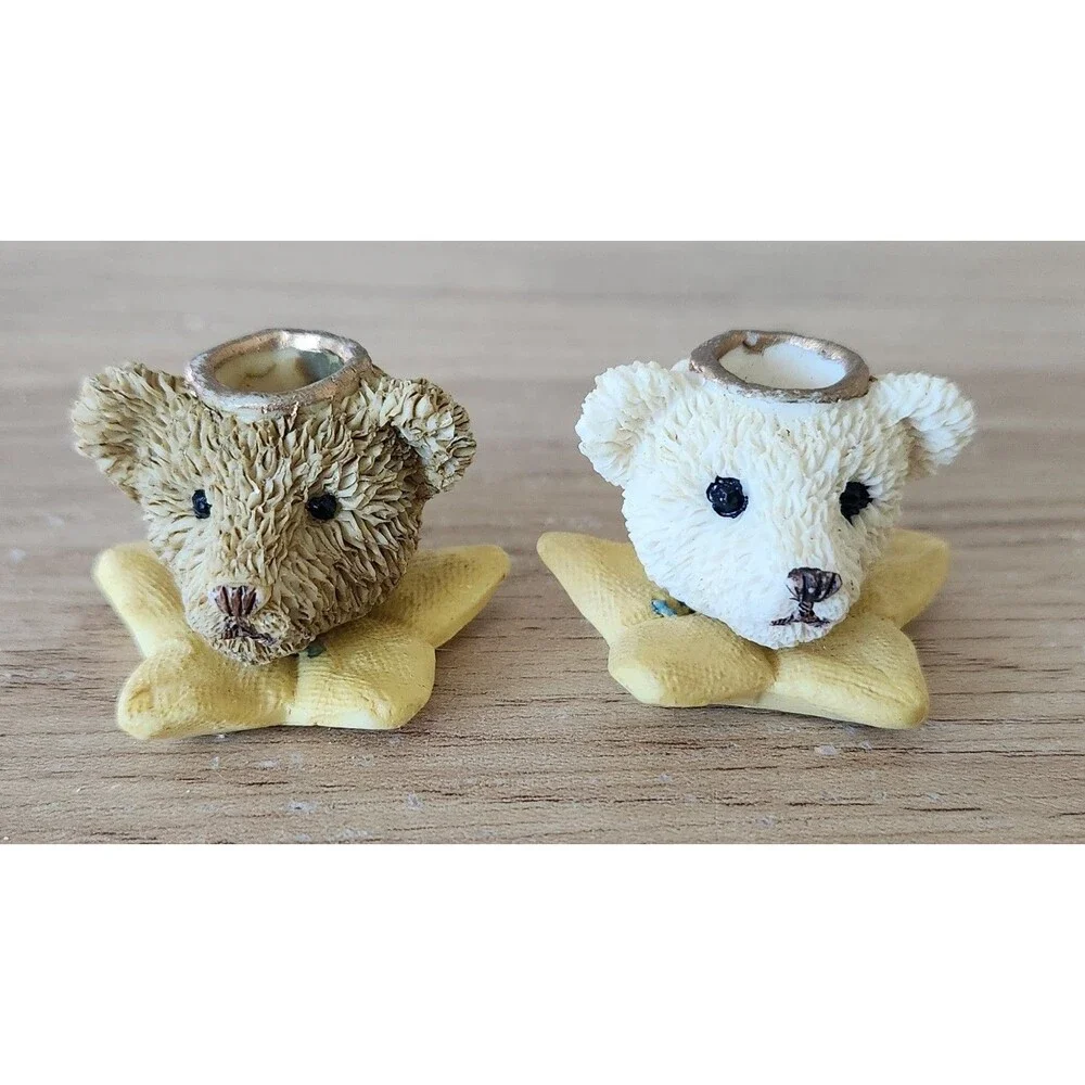 Angels Bears Vintage Decorative Miniature Resin Tea Set Popular Imports 1997